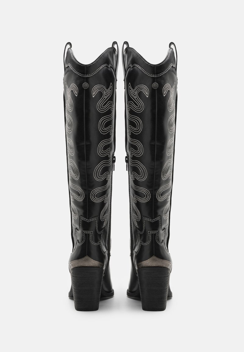 mtng Bottes de cowboy / motard - mottled black/noir