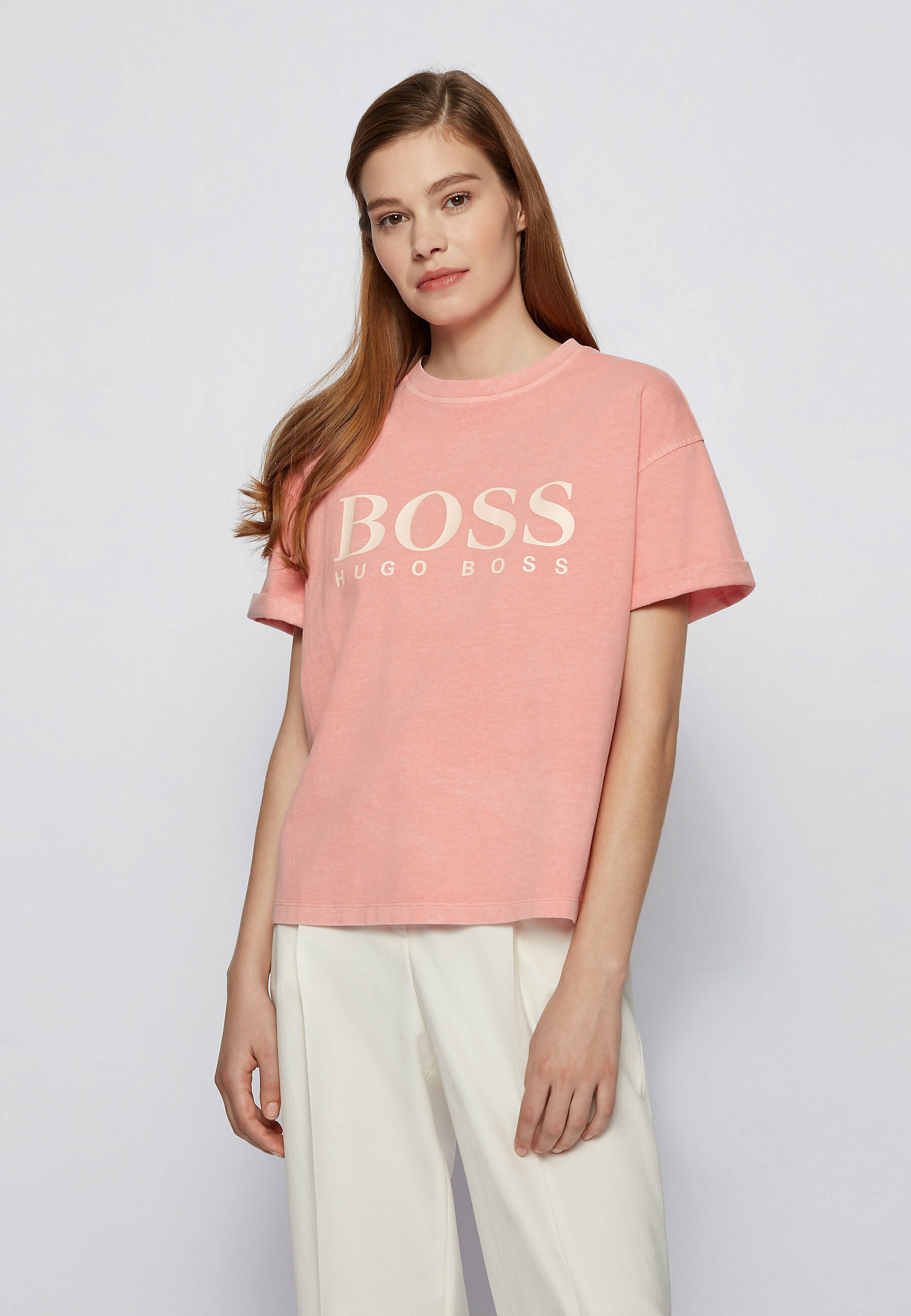 pink hugo boss t shirt