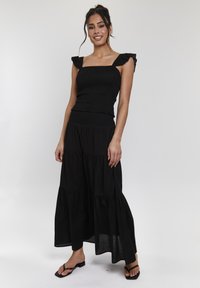 South Beach SHIRRED WAIST - Gonna lunga - black
