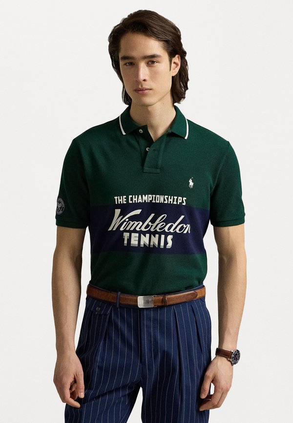WIMBLEDON CLASSIC FIT LOGO POLO SHIRT - Polo shirt - moss agate multi