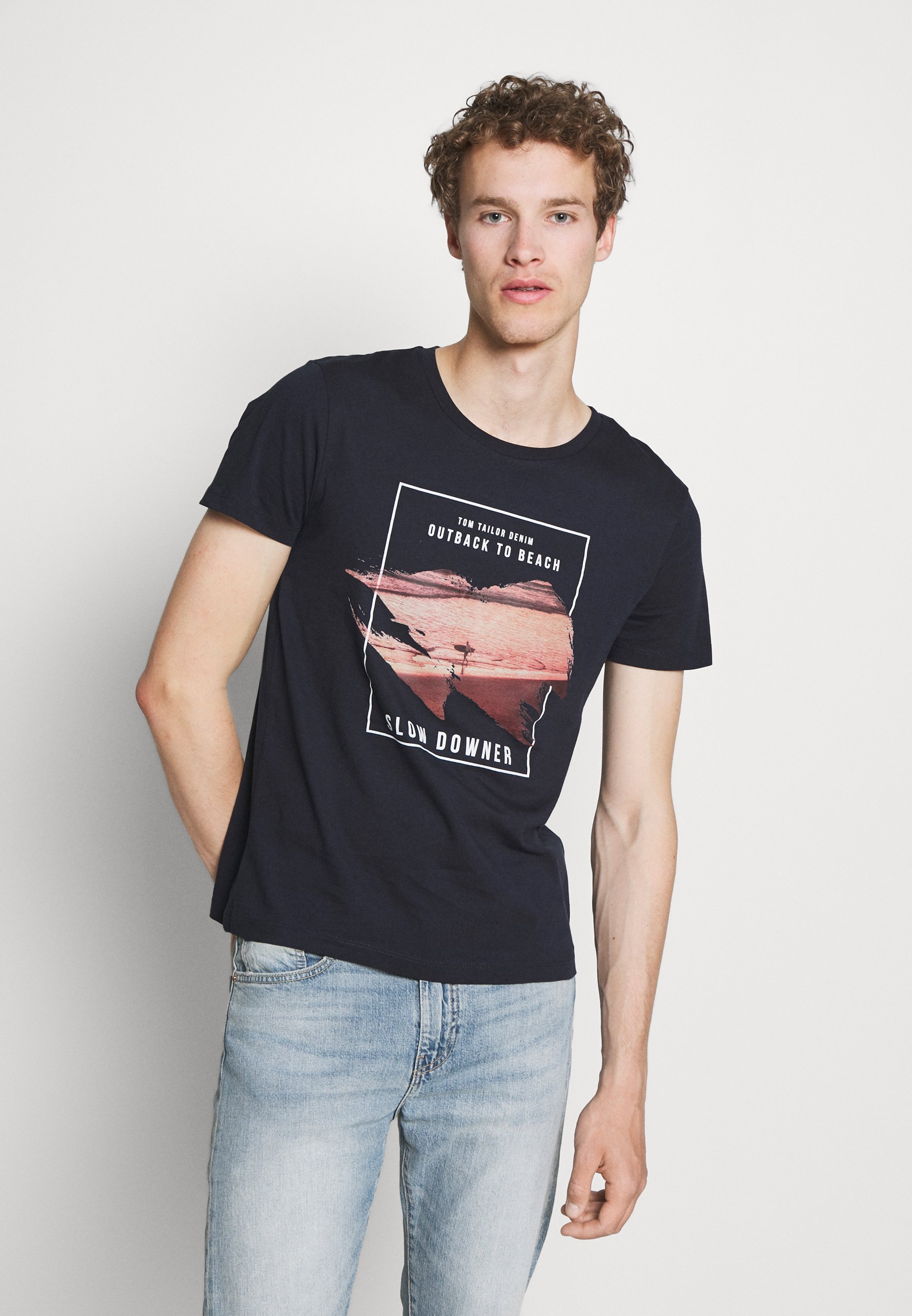 TOM TAILOR DENIM Print T-shirt - sky 