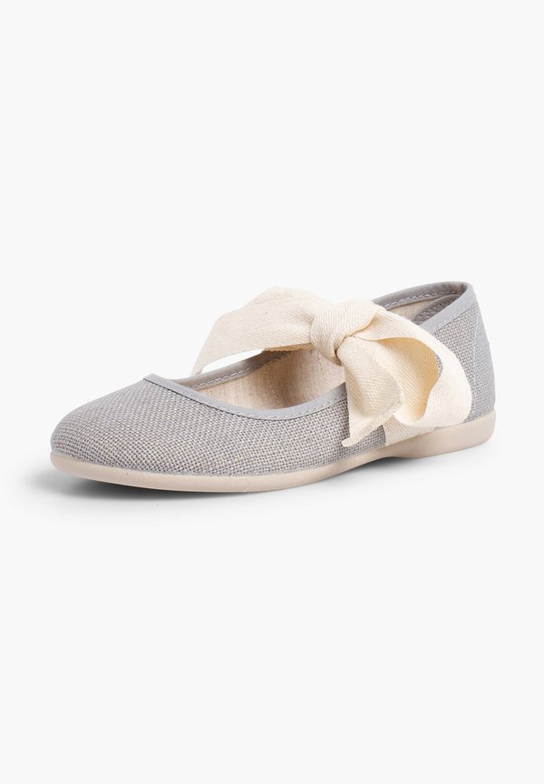 MERCEDITA LINO CON LAZO CRUDO – Klassischer Ballerina – gris