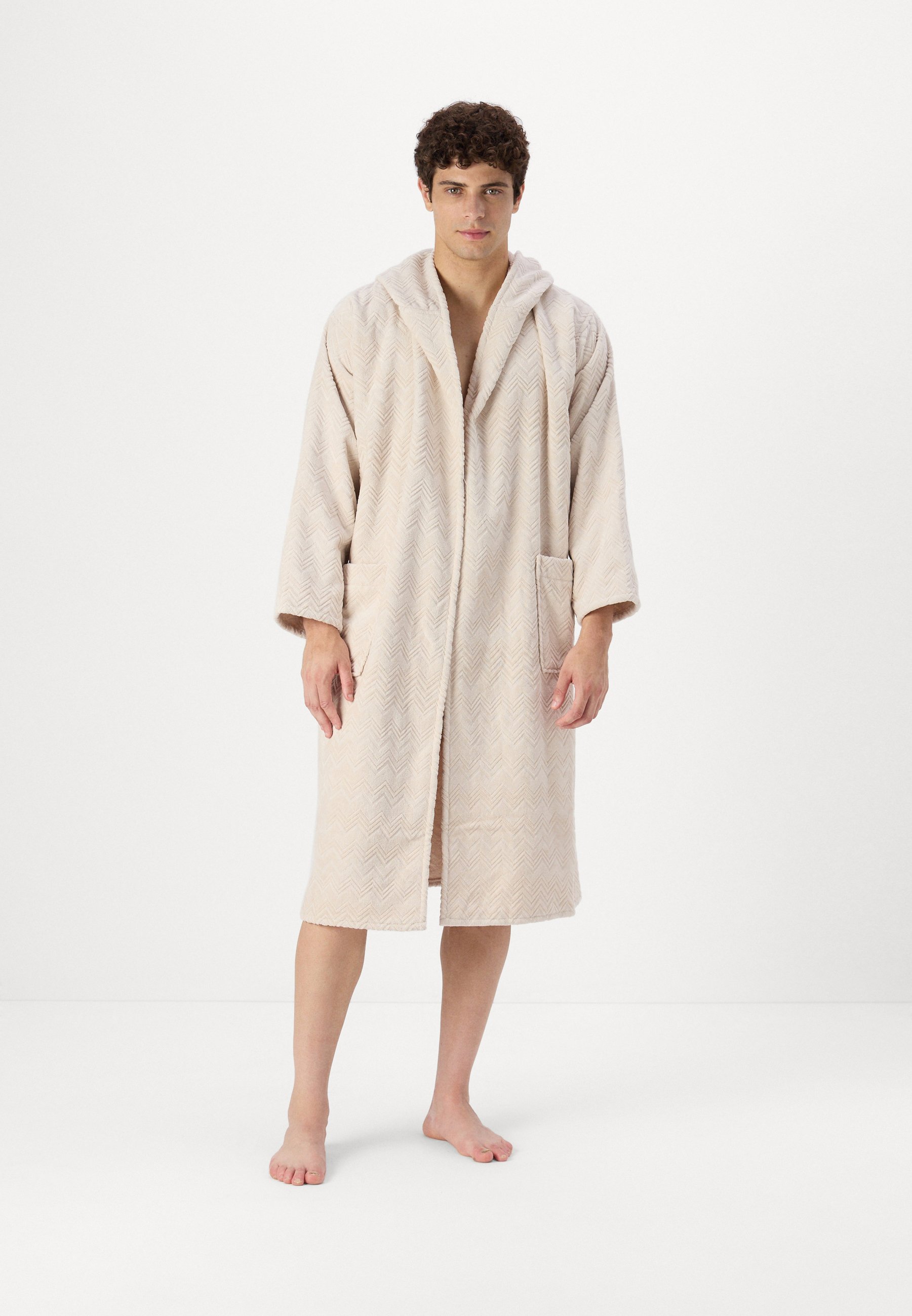 Missoni CHALK HOODED BATHROBE UNISEX - Accappatoio - natural