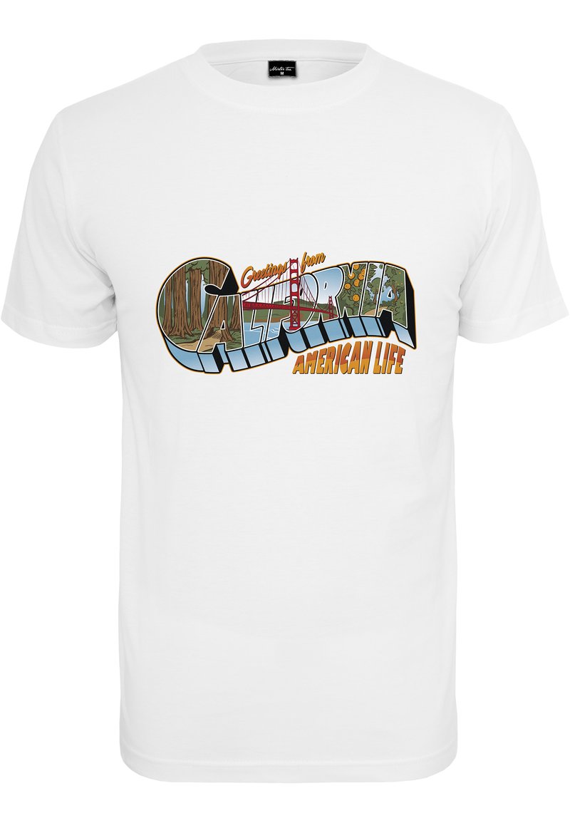 Mister Tee AMERICAN LIFE GREETINGS  - Marškinėliai su spaudiniu - white