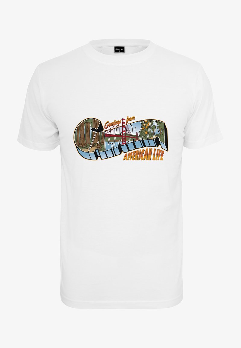 Mister Tee AMERICAN LIFE GREETINGS - Marškinėliai su spaudiniu - white
