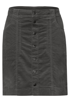 Street One, KNIELANGER CORDROCK MIT KNOPFLEISTE - Jupe trapèze - gravel grey