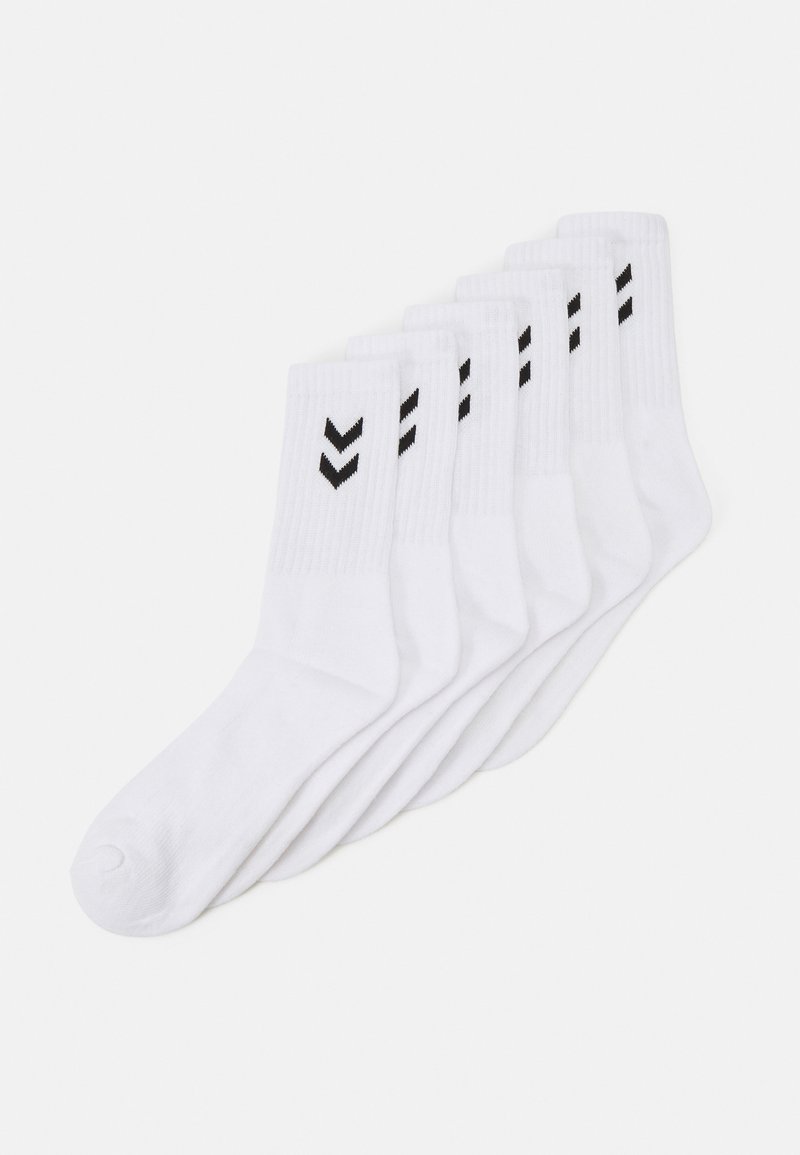 Hummel - BASIC 6 PACK UNISEX - Träningssockor - white, Förstora