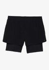 2 IN 1 SHORTS WITH DOUBLE LAYER - Korte broeken - black