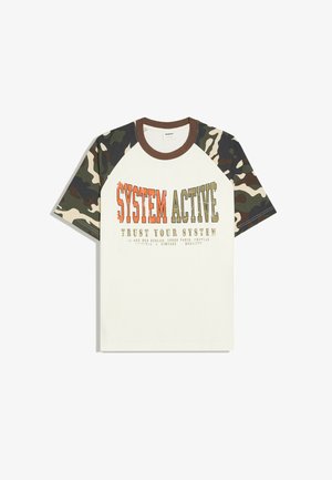 Bershka, SHORT SLEEVE - T-SHIRT - T-shirts print - white