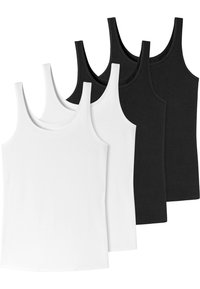 uncover by Schiesser 4 PACK  - Camiseta interior - schwarz weiss