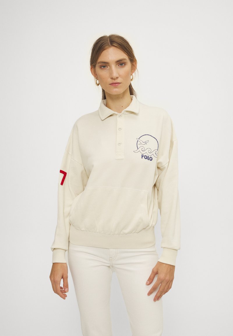 Polo Ralph Lauren - LONG SLEEVE HALF - Sweatshirt - antique cream, Enlarge