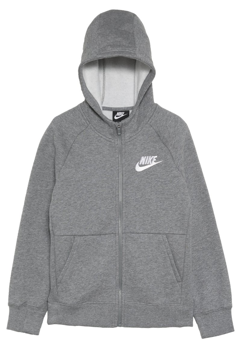 nike zip up hoodie dark grey