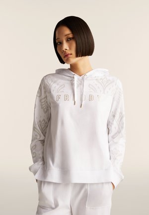 Freddy Sweat à capuche - white allover ikat white