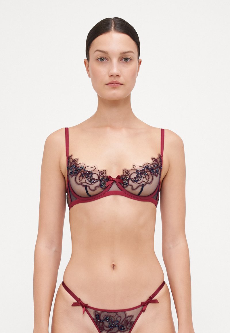 Agent Provocateur LINDIE BRA  - Modrček s kostjo - plum/navy