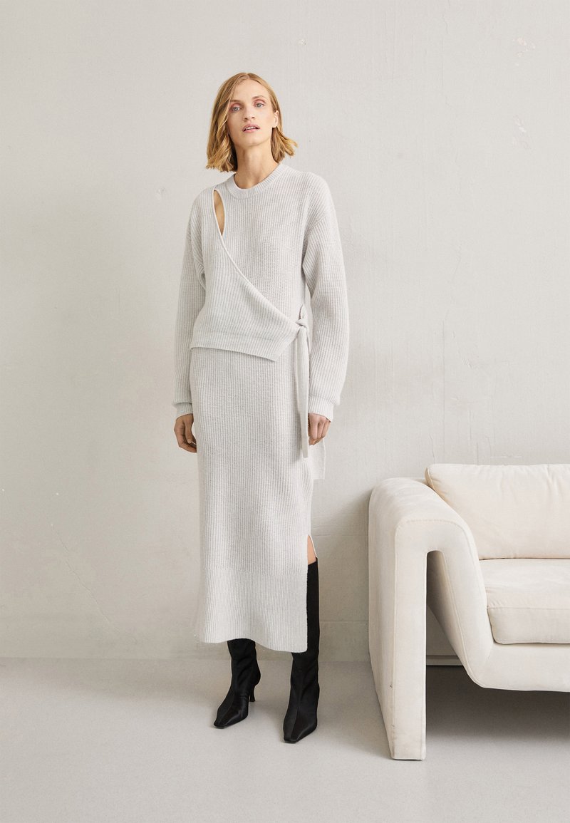 DESIGNERS REMIX CARMEN TIE DRESS Jumper dress light grey/grey