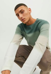 Jack & Jones JJEHILL CREW NECK  - Pulóver - granite green