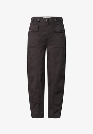 Street One, HIGH WAIST BARREL LEG HOSE IM CASUAL FIT - Pantalon classique - black coffee