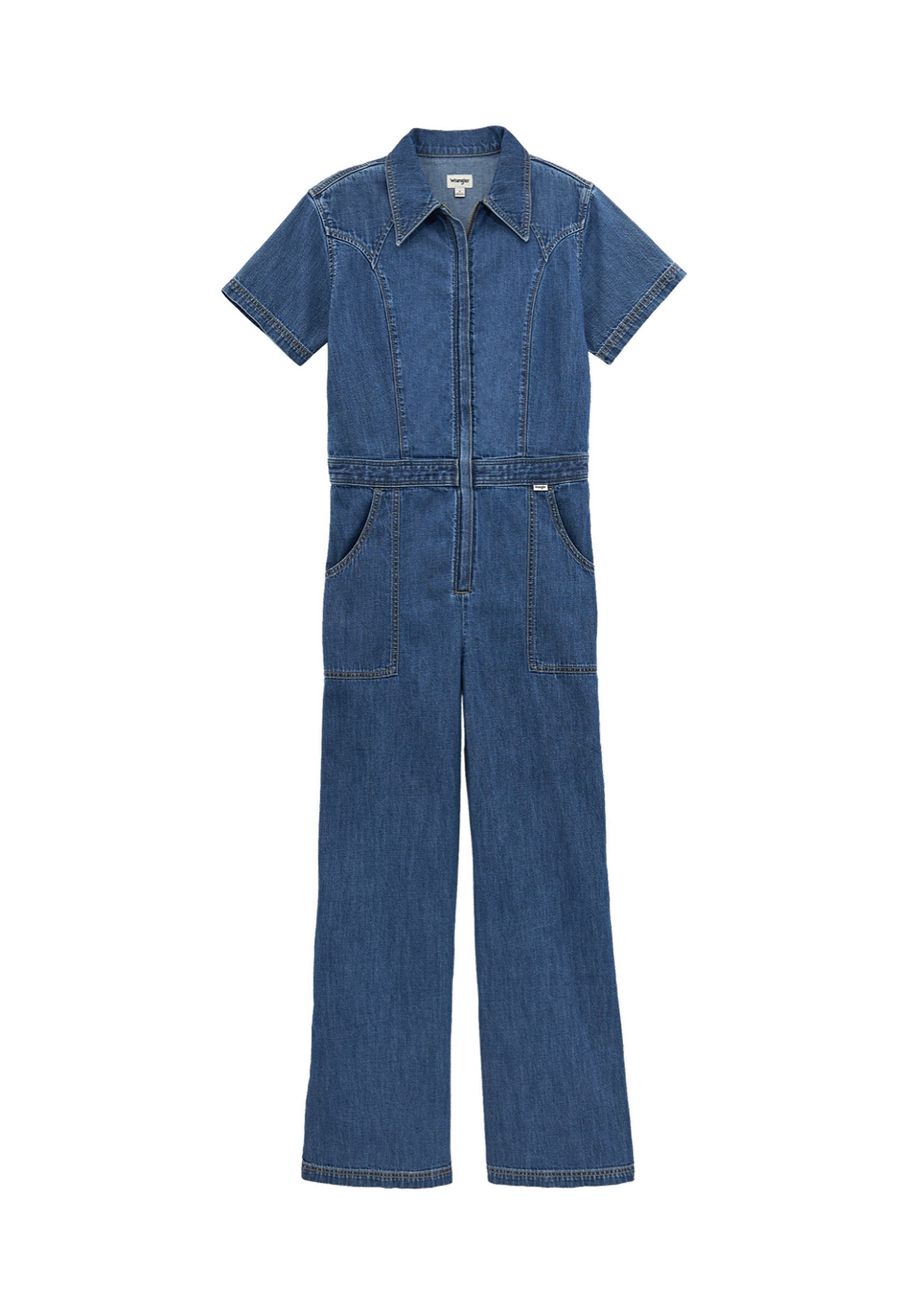Wrangler GARAGE COVERALL - Jumpsuit - engine heat/blue denim
