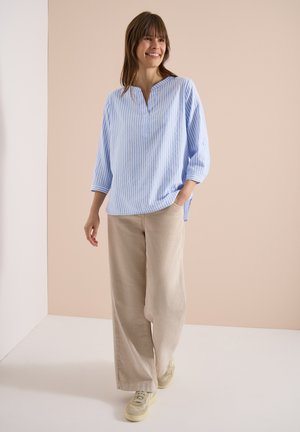 Cecil, LONG-SLEEVE BLOUSE IN SEERSUCKER QUALITY - Blouse - blouse blue