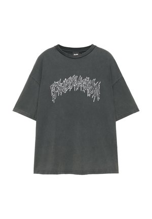 PULL&BEAR, ACID-WASH STWD GRAPHIC - T-SHIRT - T-shirt imprimé - black