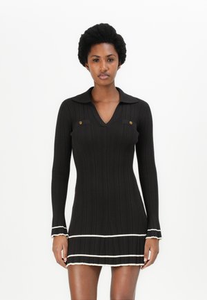 DRESS - Džemperkleita - black chocolate/neve
