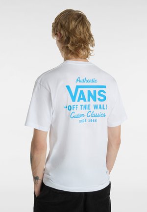 Vans MN HOLDER ST CLASSIC - T-shirt print - white malibu blue