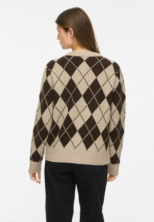 VILA, KNITTED CARDIGAN VIAGGIE BUTTONED - Gilet - feather gray