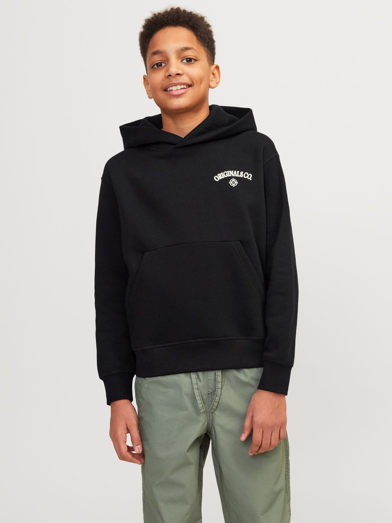 Jack & Jones Junior JORSANTORINI GRAPHIC JNR - Mikina s kapucňou - black