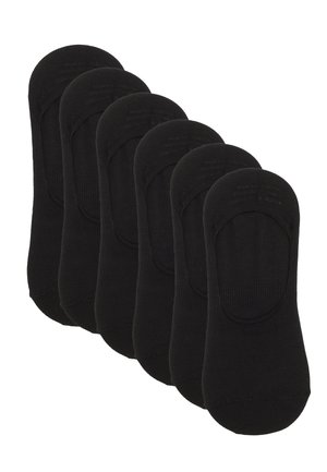 6 PACK NO SHOW SILICONE GRIPS - Trainer socks - black