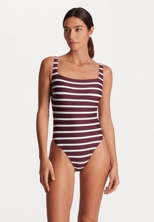 LOW BACK SQUARE NECK 1PC - Badedrakt - claret
