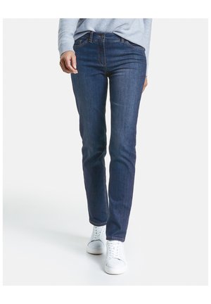 Slim fit jeans - dark blue denim mit use