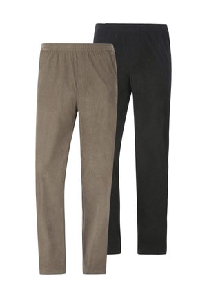 2 PACK HELSTAD - Stoffhose - schwarz beige