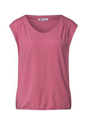 Street One, DROPPED SHOULDER SHIRT MIT ELASTIKSAUM - Débardeur - blush berry