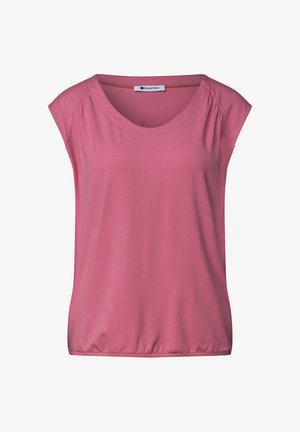 Street One, DROPPED SHOULDER SHIRT MIT ELASTIKSAUM - Débardeur - blush berry
