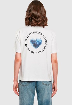 Mister Tee TOO FROZEN - T-shirt imprimé - white