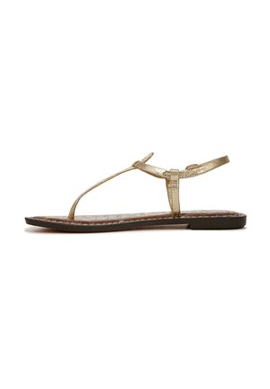 Teensandalen - amber gold metallic leather