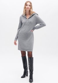 Caroll RILANA - Gebreide jurk - grey