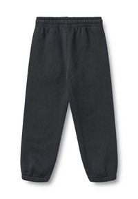 Sive trenirke s elastičnim pojasom, suženim rubovima i mekanom teksturom, dizajnirane za udobnost i olakšanu pokretljivost.