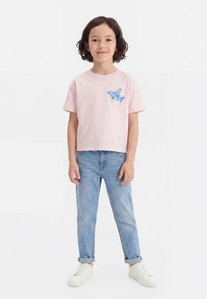 ONLY MINI, KMGPAPILON LOOSE 2 PACK  - T-shirts print - light pink/yellow