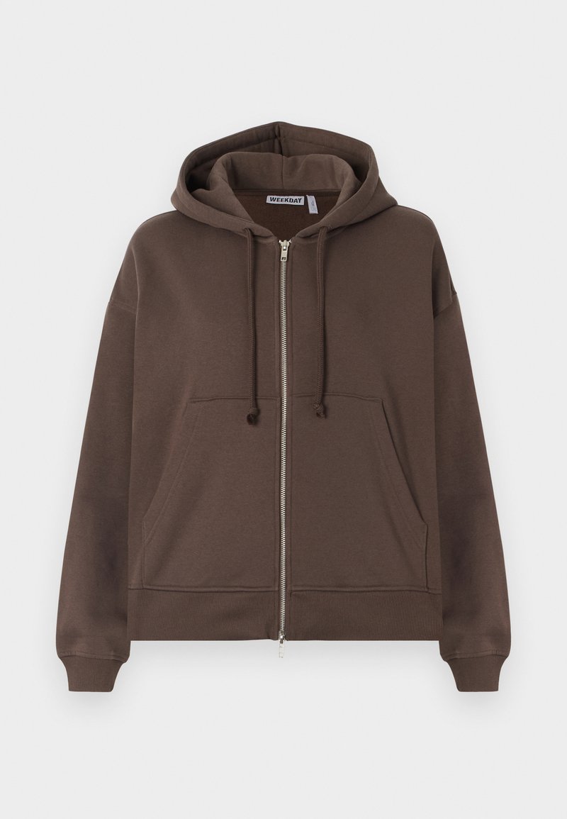 Weekday Sweater met rits bruin
