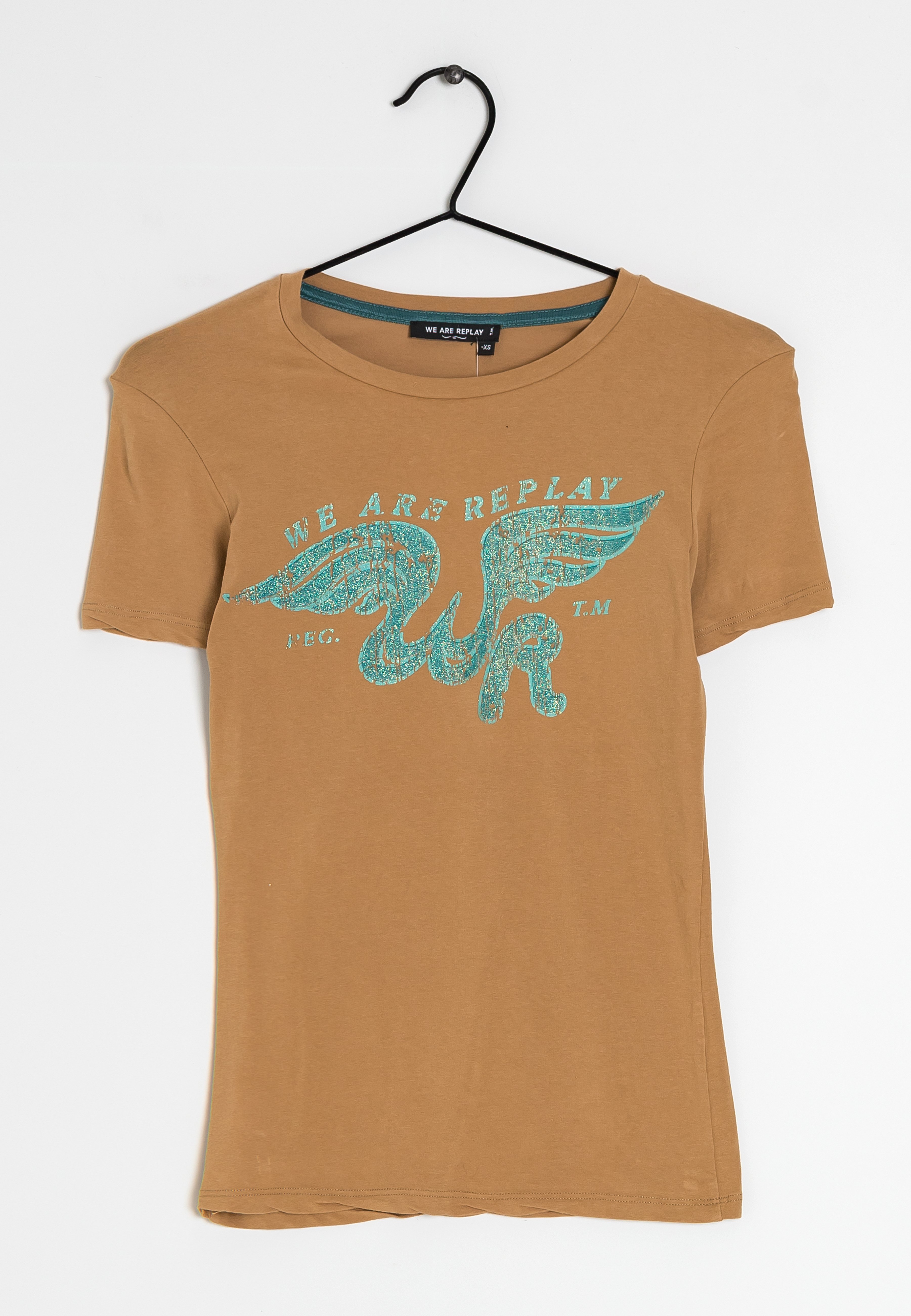 WE ARE REPLAY Print T-shirt - brown 