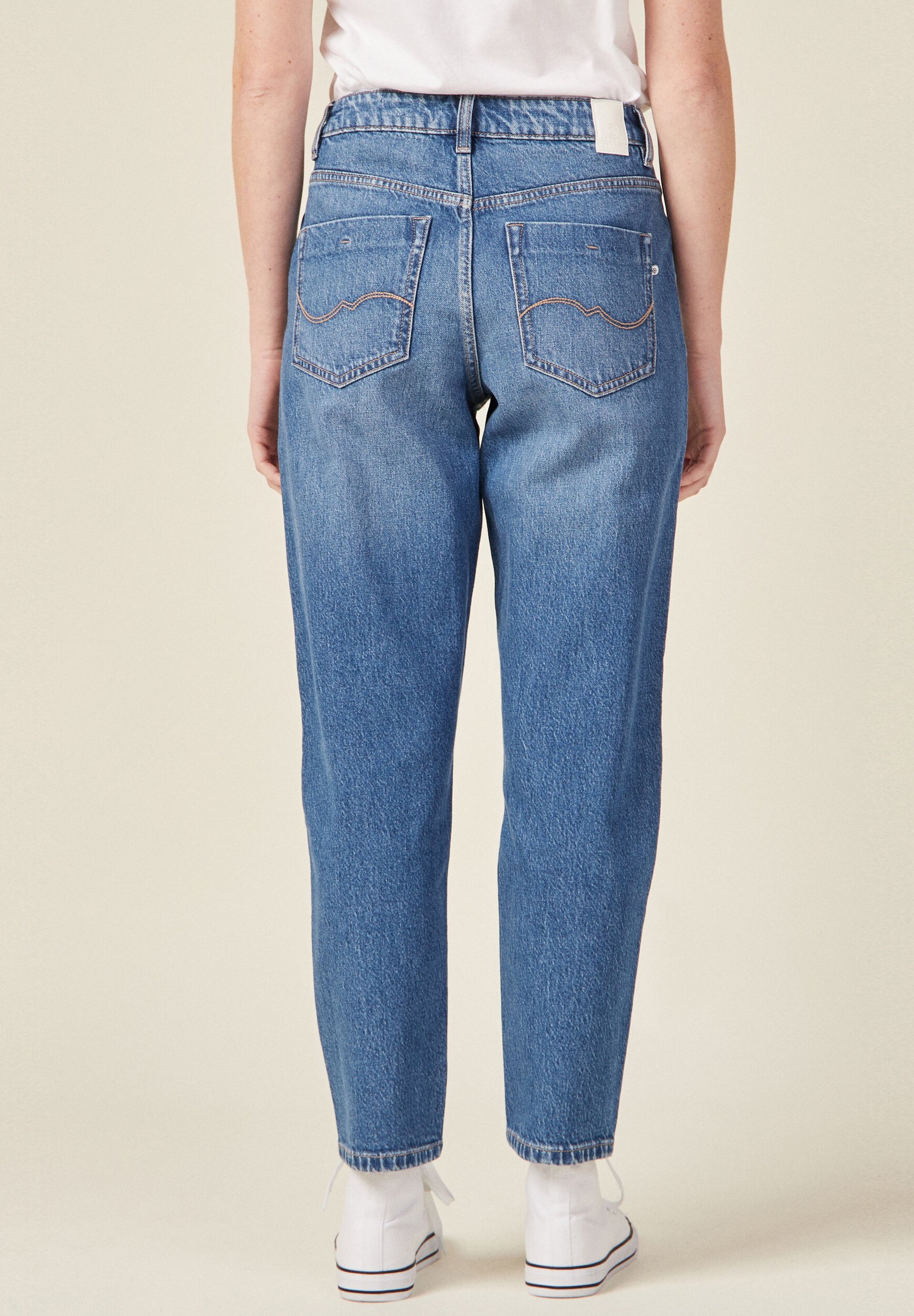【EZKATON】23FW★ Tony Straight Denim Pants BONOBO Jeans MOM-7/8 - Jeansy Straight Leg/szaroniebieski