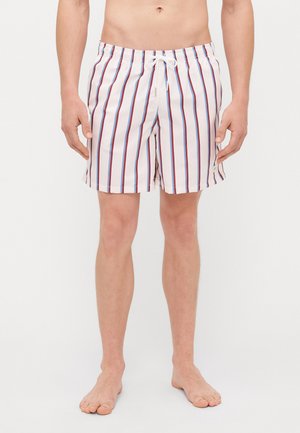 FINE STRIPE STRIPED CORE PRINTED SWIM TRUNKS - Swimming shorts - white