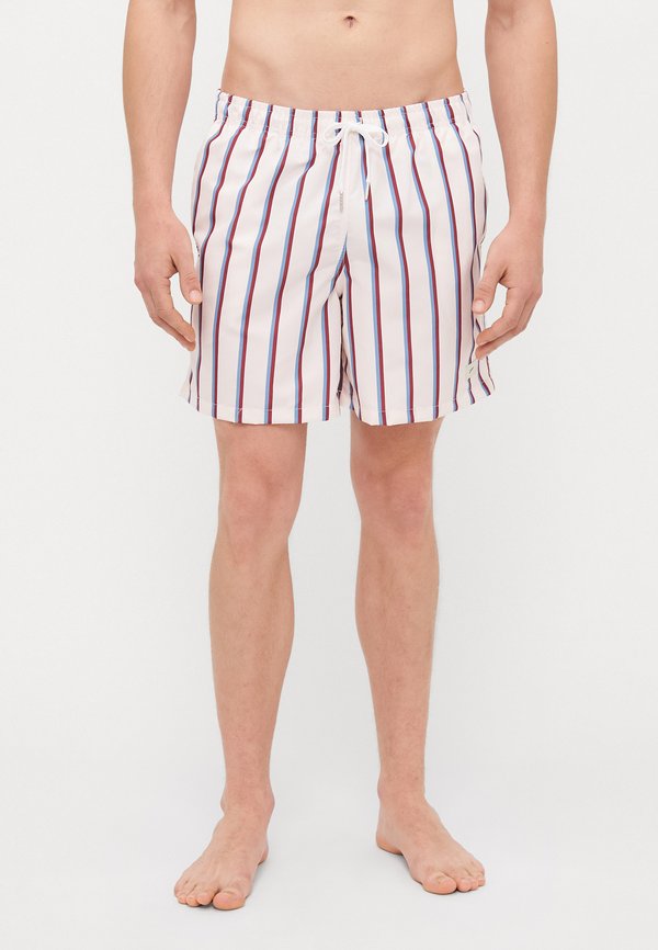 FINE STRIPE STRIPED CORE PRINTED SWIM TRUNKS - Swimming shorts