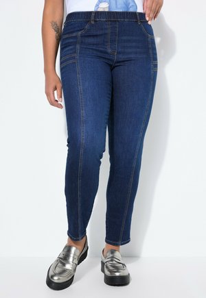 EMMA STRETCH ZIERNÄHTE UND -TASCHEN - Vaqueros slim fit - dark blue denim