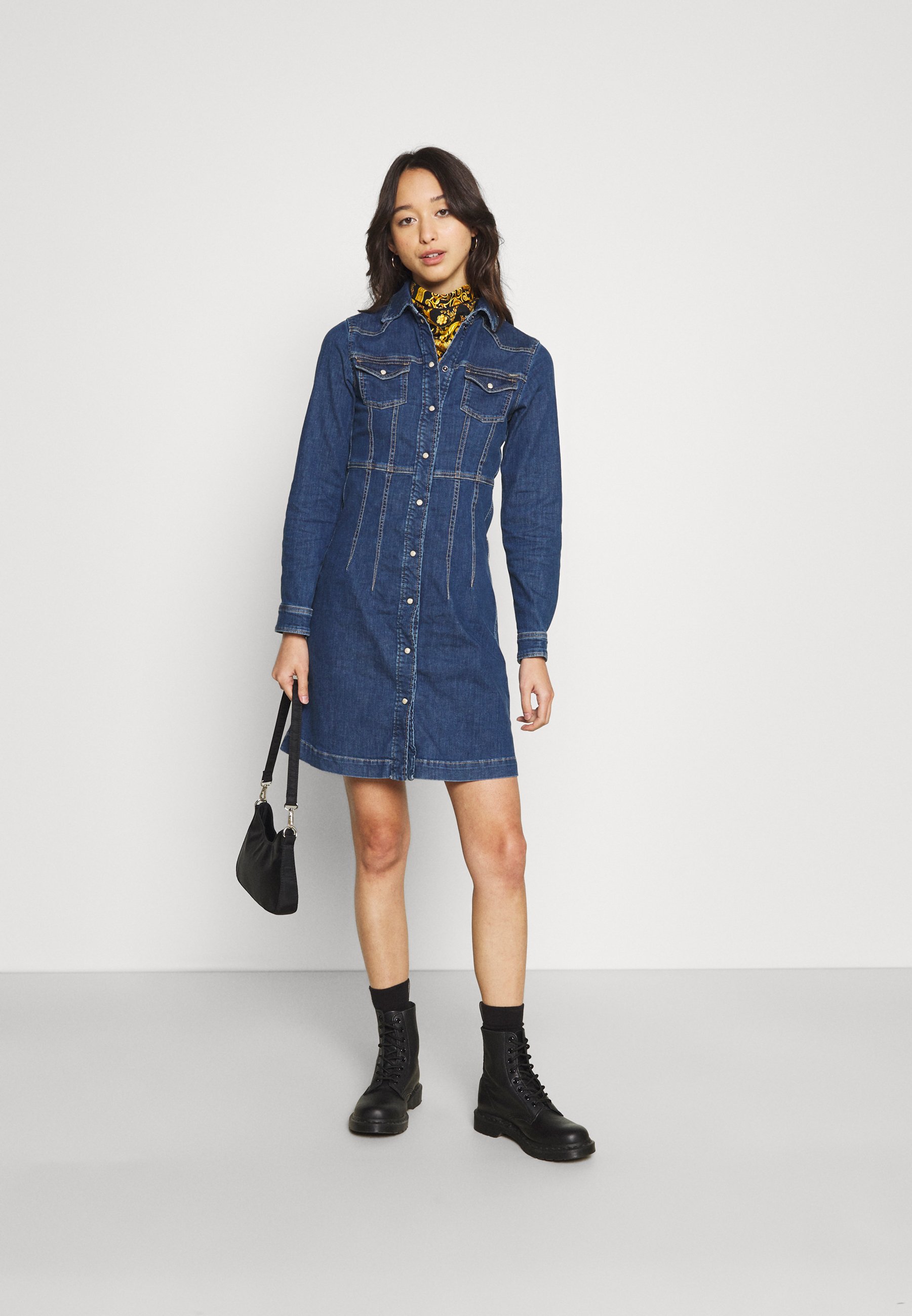 Pepe Jeans LACEY - Džinsinė suknelė - denim/mėlynų džinsų - Zalando.lt