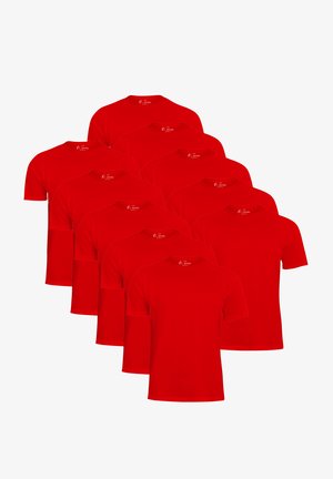 Cotton Prime 10ER PACK O-NECK - TEE - Basic T-shirt - rot