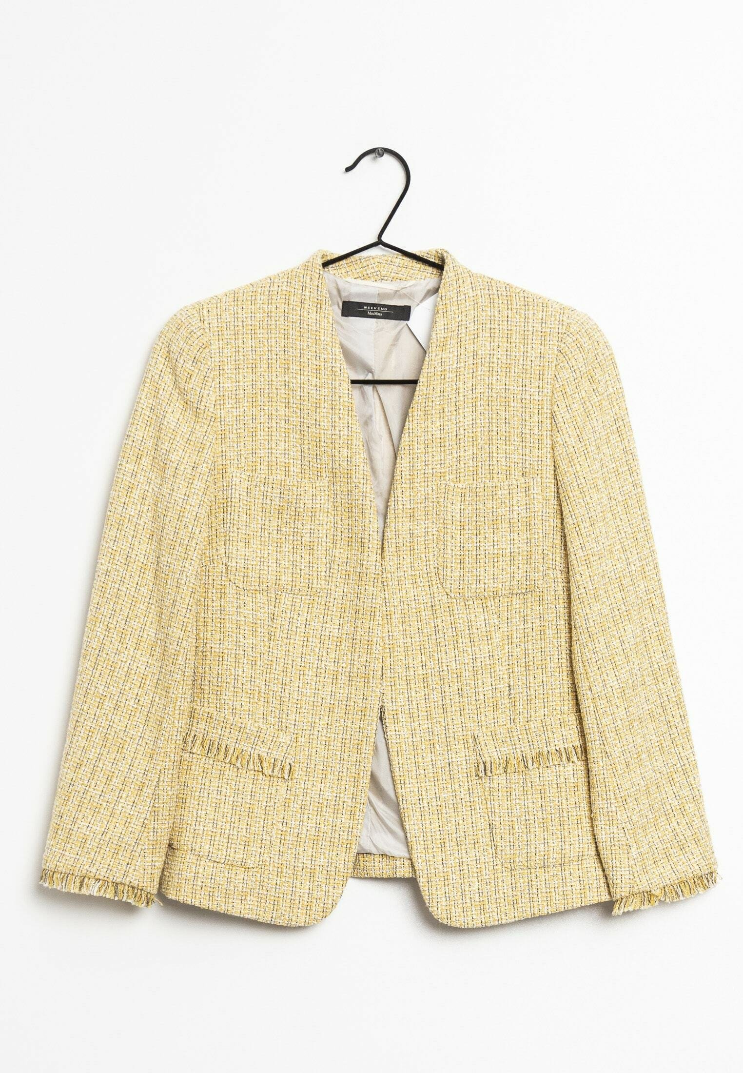 Weekend Max Mara | Blazer Gelosia cotton linen yellow – lemlò 