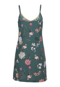 LASCANA Nočná košieľka - tannengrün blumenmuster