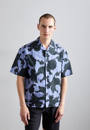 BOXY BOLD FLOWERS SHORT SLEEVE SHIRT - Košile - blue